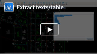 Extract texts/table